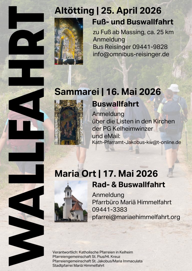 Wallfahrt der Pfarreien Kelheims 2026